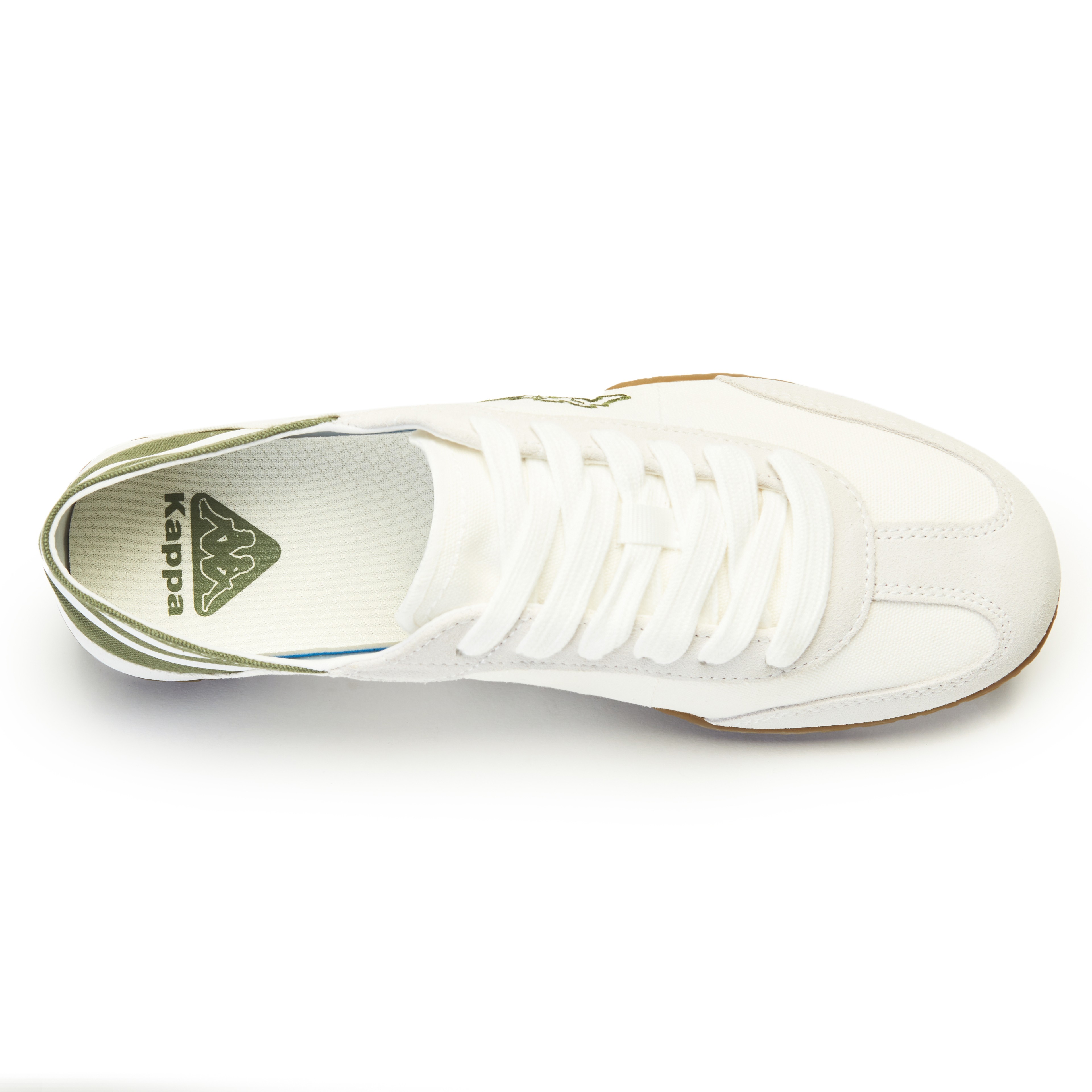 Lookbook Kappa 織物 時尚舒適 耐磨輕便 低筒 生活休閒鞋 男女同款 白綠