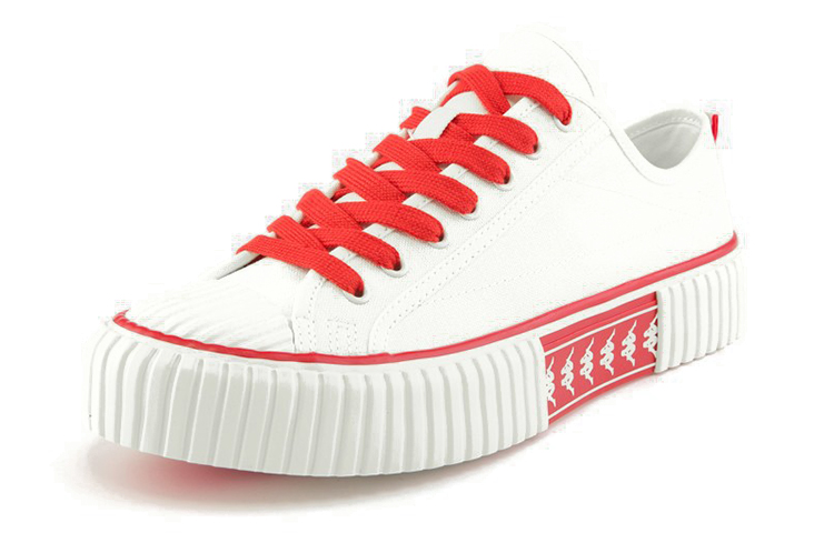 Lookbook Kappa 休閒串標 低幫 板鞋 男女同款 白紅