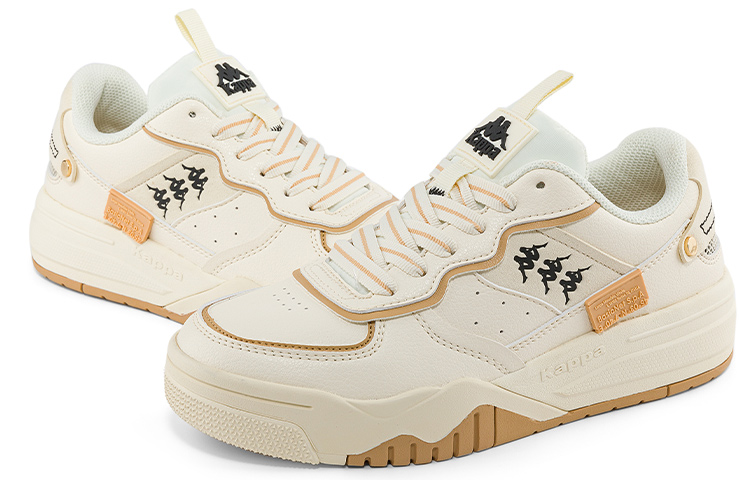 Shop カッパ ロートップ スケート 'ホワイト-ブラウン' K0CY5CC90-0111 K0CY5CC90-0111