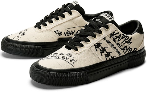 Kappa 串標 耐磨 低幫 板鞋 男女同款 鷺羽白黑 Lookbook Kappa 串標 耐磨 低幫 板鞋 男女同款 鷺羽白黑
