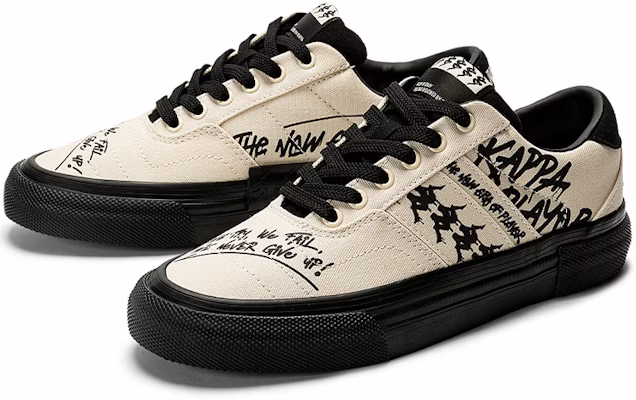 Kappa Low-Top Skate Shoes 'Egret Feather White Black' K0CY5CS13-024 Lookbook Kappa Low-Top Skate Shoes 'Egret Feather White Black' K0CY5CS13-024