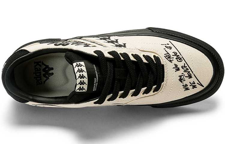 Details for Kappa 串標 耐磨 低幫 板鞋 男女同款 鷺羽白黑