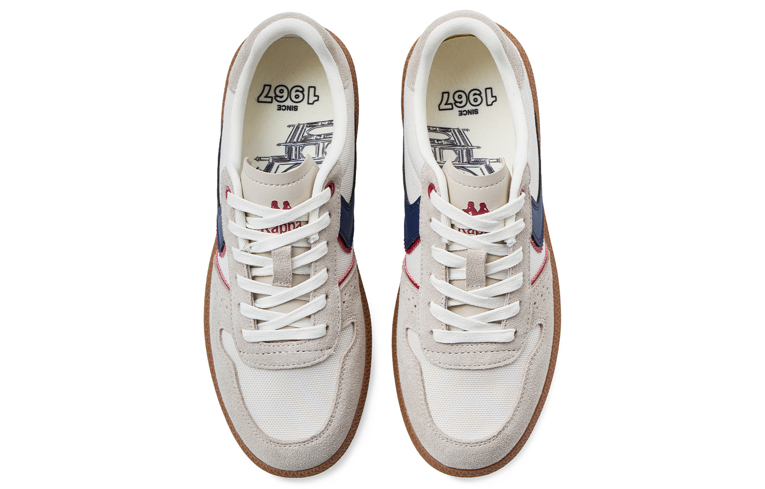 Kappa Low-Top Sneaker 'Classic White/Haichang Blue' 圖 4