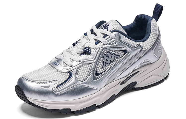 Lookbook Kappa 羽翼 網布透氣 輕便舒適 時尚流行 低筒 爸爸鞋 男女款 冷灰色/銀色