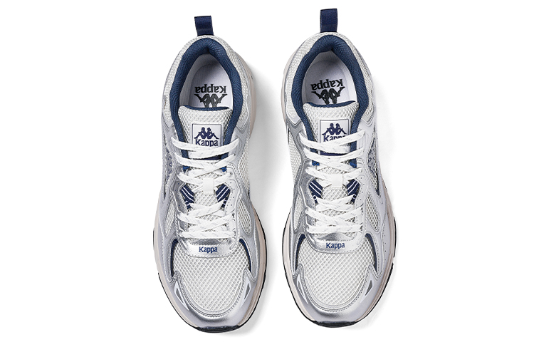 Shop Kappa 羽翼 網布透氣 輕便舒適 時尚流行 低筒 爸爸鞋 男女款 冷灰色/銀色