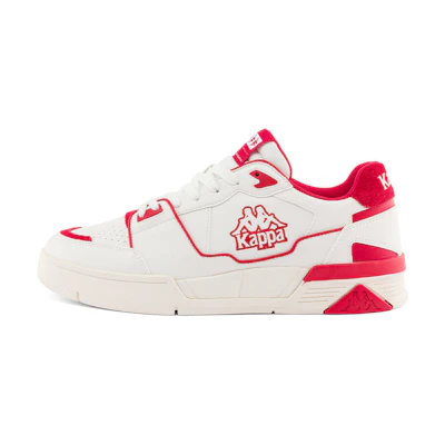 Kappa Low-Top 'Patchwork White Cherry Red'