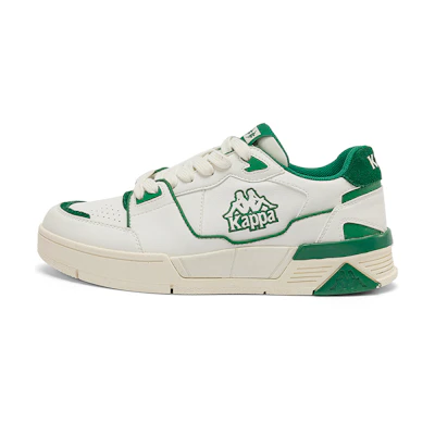 Kappa Low-Top 'White Green Patchwork'