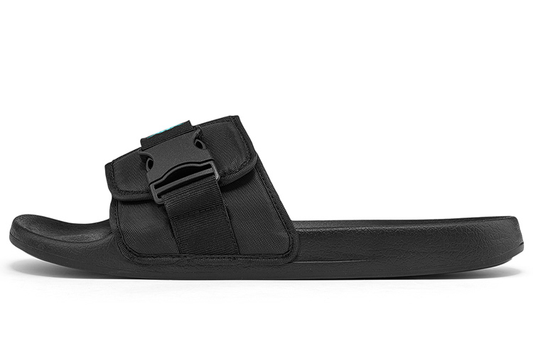 Kappa Magic Tape Casual Sport Slides 'Black'