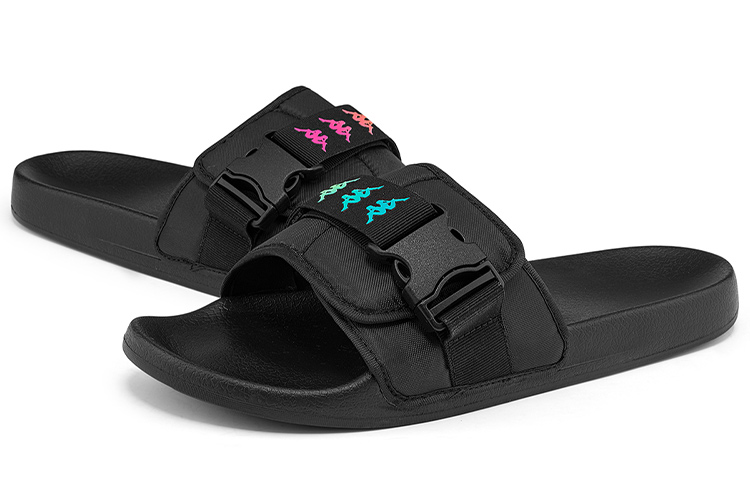 Kappa Magic Tape Casual Sport Slides 'Black' 圖 4