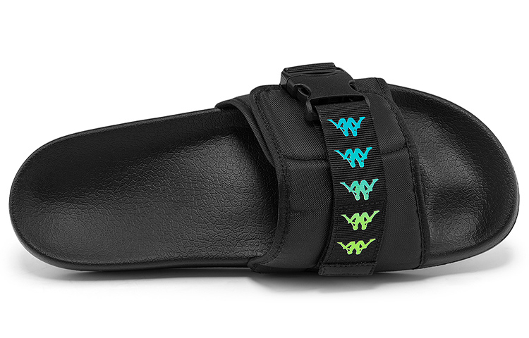 Kappa Magic Tape Casual Sport Slides 'Black' 圖 6