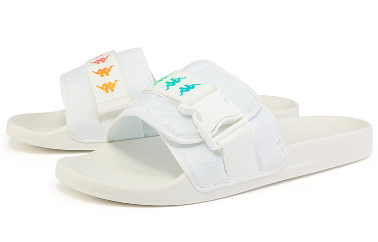 Kappa Magic Tape Casual Sport Slides 'White Unisex' 圖 3
