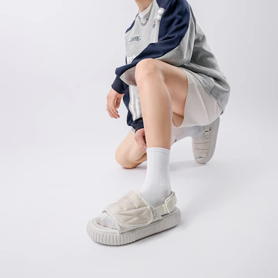 Kappa Magic Tape Outdoor Sandals 'Grey White' K0DX5LL20-133 2