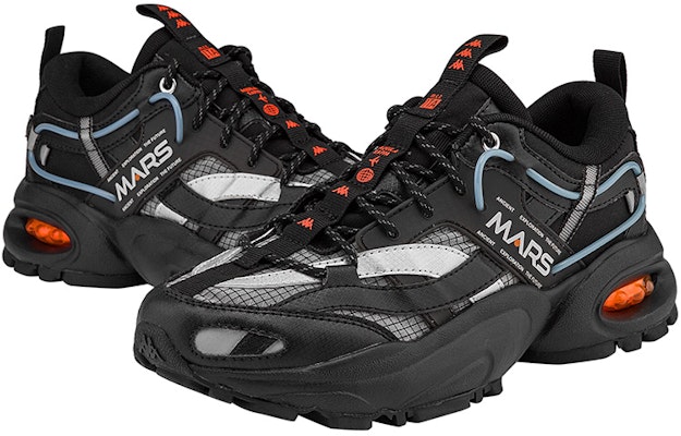 Kappa MARS系列 復古解構 低幫 運動休閒鞋 男女同款 黑色 Shop Kappa MARS系列 復古解構 低幫 運動休閒鞋 男女同款 黑色