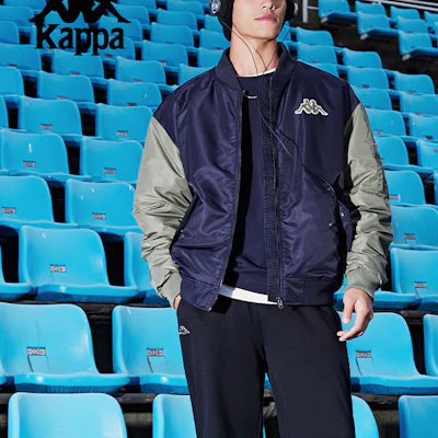 Kappa男士拼色防风飞行夹克休闲运动时尚外套 K0E52MM01D-906 Lookbook Kappa男士拼色防风飞行夹克休闲运动时尚外套 K0E52MM01D-906