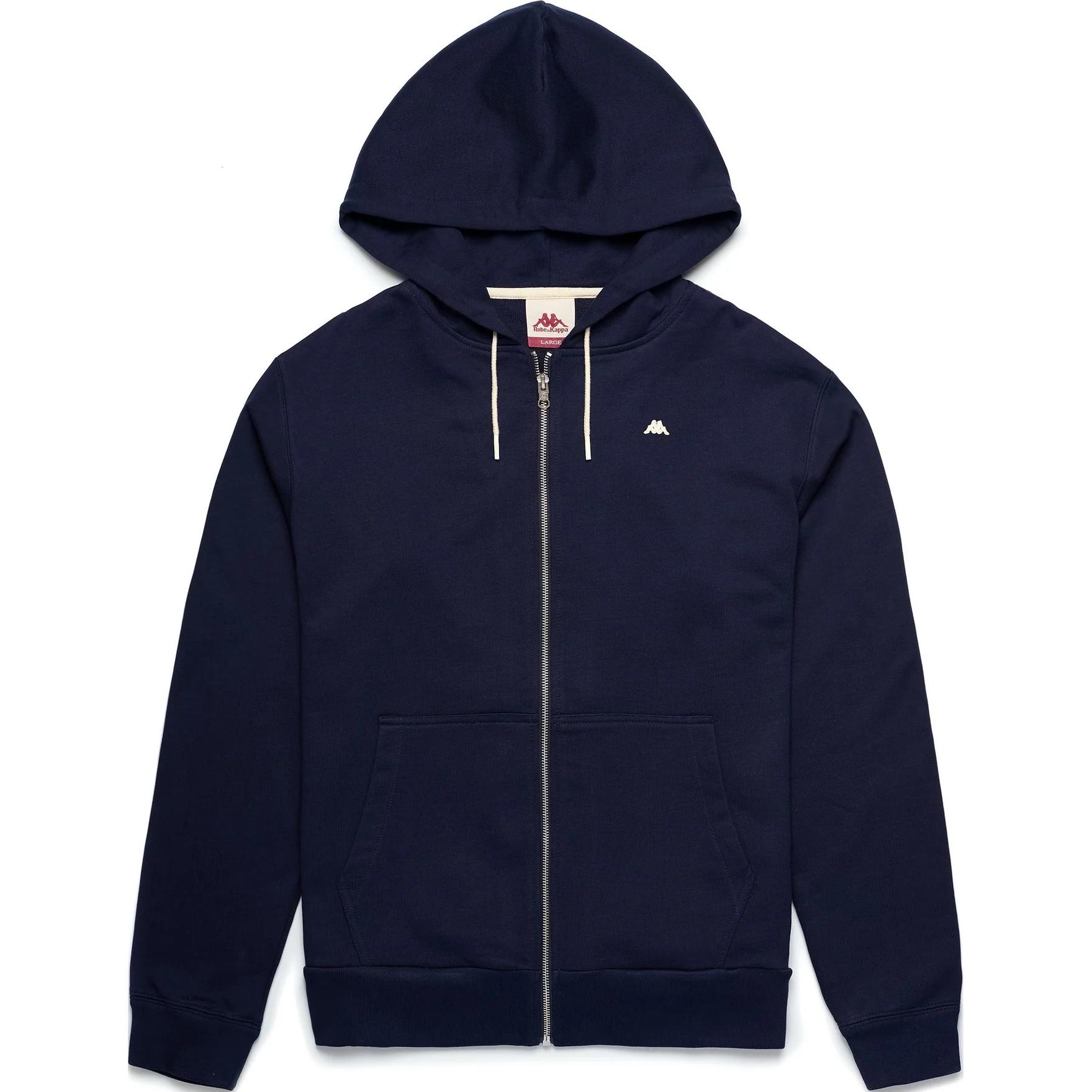 Kappa Navy Blue Slim Fit Hoodie Jacket with Logo for Men 62118TW193