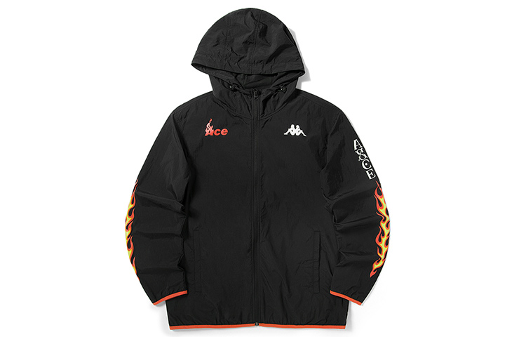 Kappa One Piece Logo Graphic Hoodie Jacket Black () K0A52FJ41G