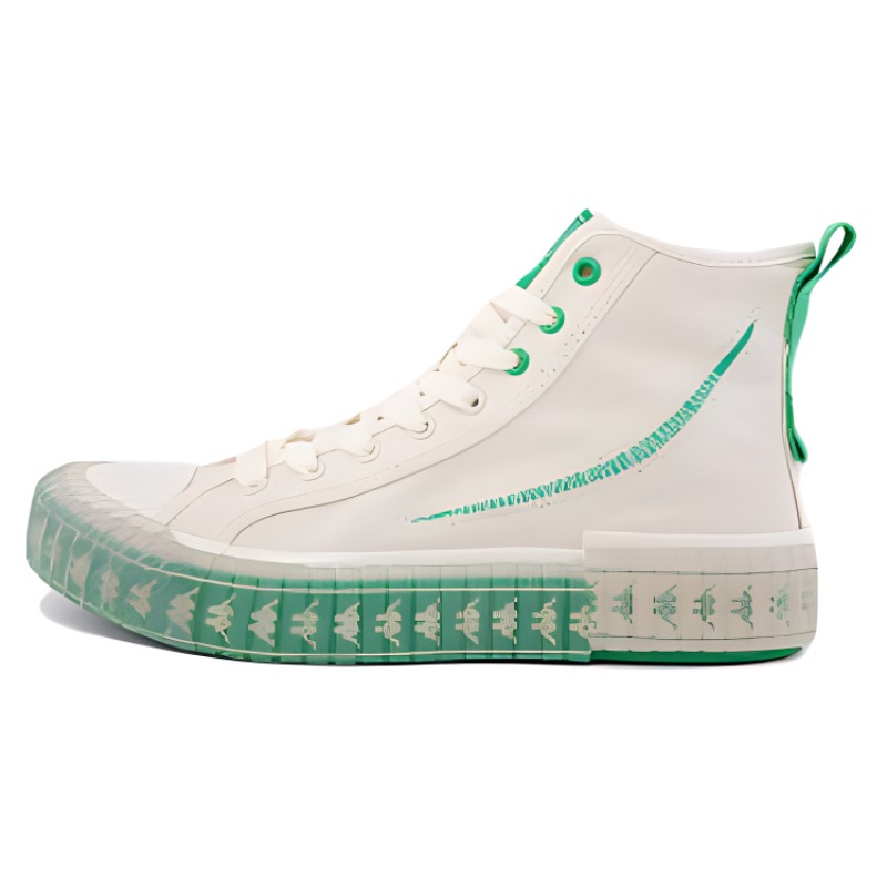 Kappa One Piece x Hi-Top Vulcanized Canvas Sneaker White Green 'Zoro' KPCBGVS51C-024