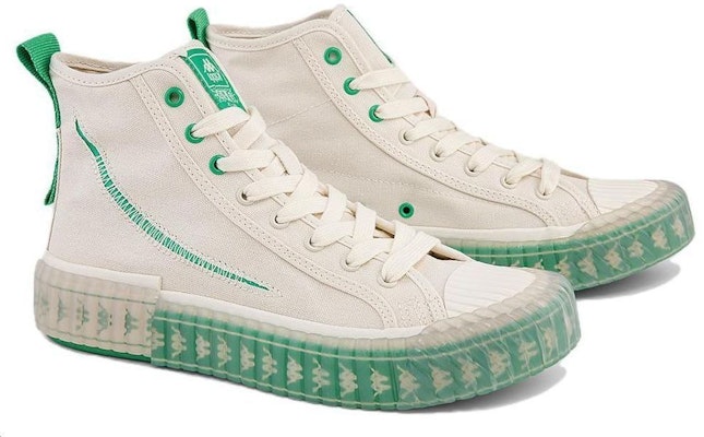 Kappa 海賊王聯名款 索隆 硫化 高幫 帆布鞋 男女同款 白綠 Lookbook Kappa 海賊王聯名款 索隆 硫化 高幫 帆布鞋 男女同款 白綠