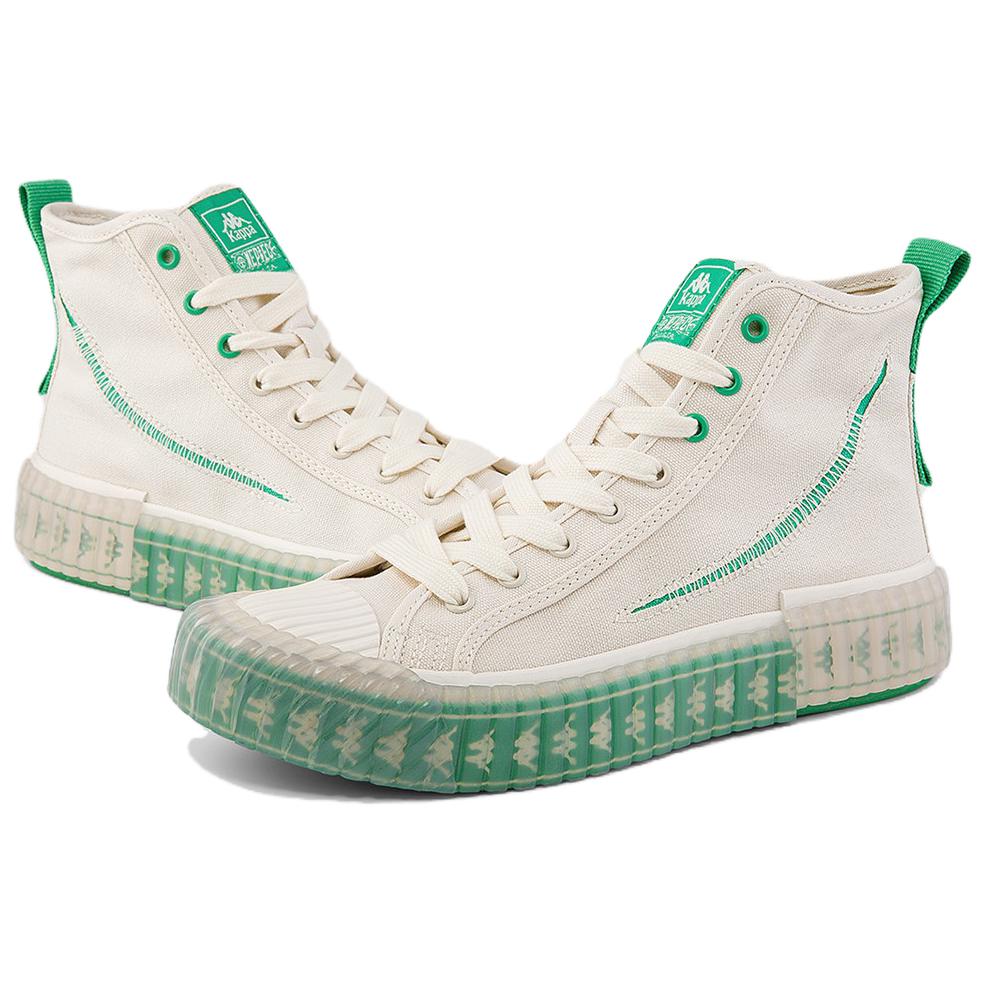 Shop Kappa 航海王联名中帮硫化帆布鞋 白绿 '佐罗' KPCBGVS51C-024