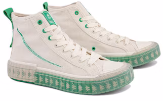 Shop Kappa One Piece x Sepatu Kanvas Tinggi Hak Putih Hijau 'Zoro' KPCBGVS51C-024