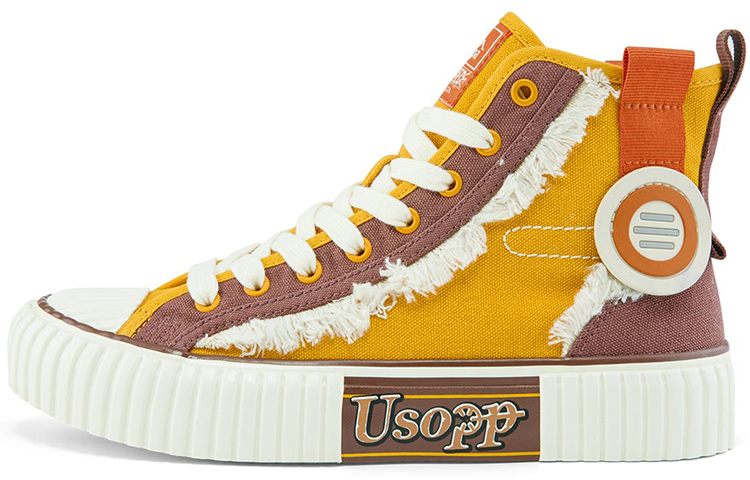 Kappa One Piece High-Top Canvas 'Brown Yellow'