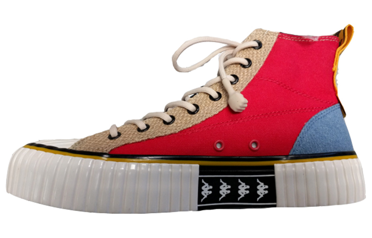 Kappa One Piece x High-Top Vulcanized 'Monkey D. Luffy Red Blue Brown' KPCBGVS62C-564
