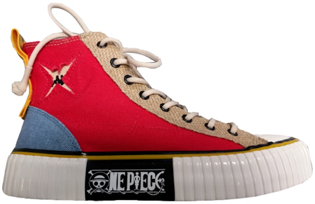 Kappa One Piece x High-Top Vulcanized 'Monkey D. Luffy Red Blue Brown' KPCBGVS62C-564 Order Kappa One Piece x High-Top Vulcanized 'Monkey D. Luffy Red Blue Brown' KPCBGVS62C-564