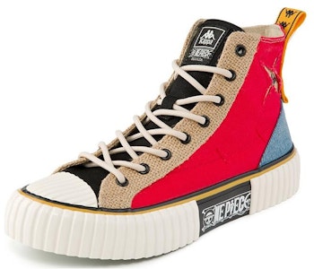 Kappa 海贼王联名高帮硫化鞋 '路飞 红蓝棕' KPCBGVS62C-564 Lookbook Kappa 海贼王联名高帮硫化鞋 '路飞 红蓝棕' KPCBGVS62C-564
