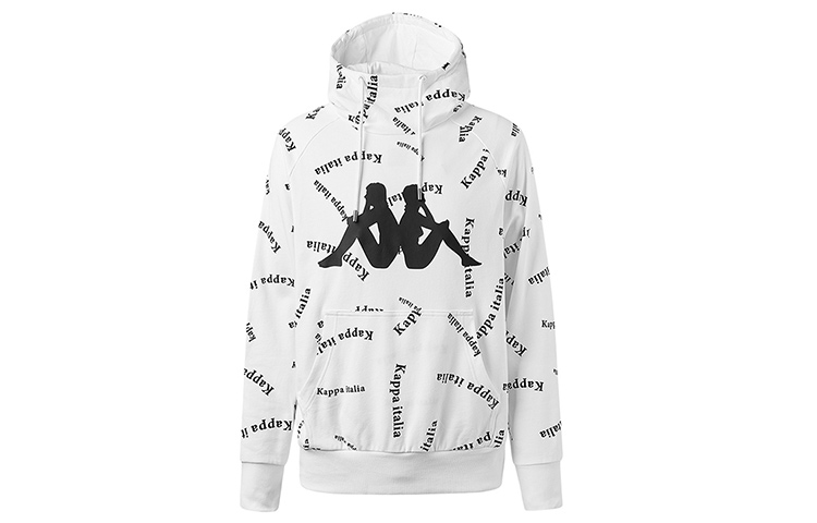Kappa Oversized Logo Print Hoodie Unisex K0AW2MT18D