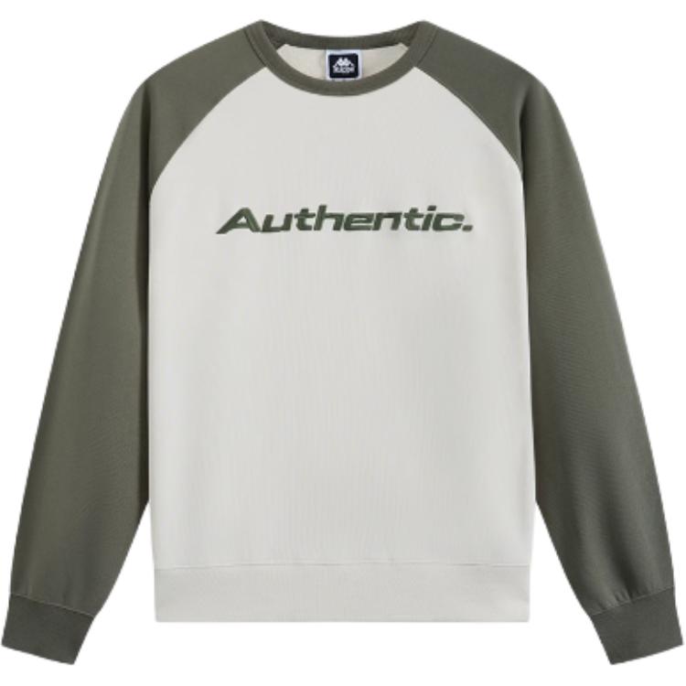 Kappa Player Casual Crewneck Knit Pullover Sweatshirt Grey/White Mens. K0E72WT82