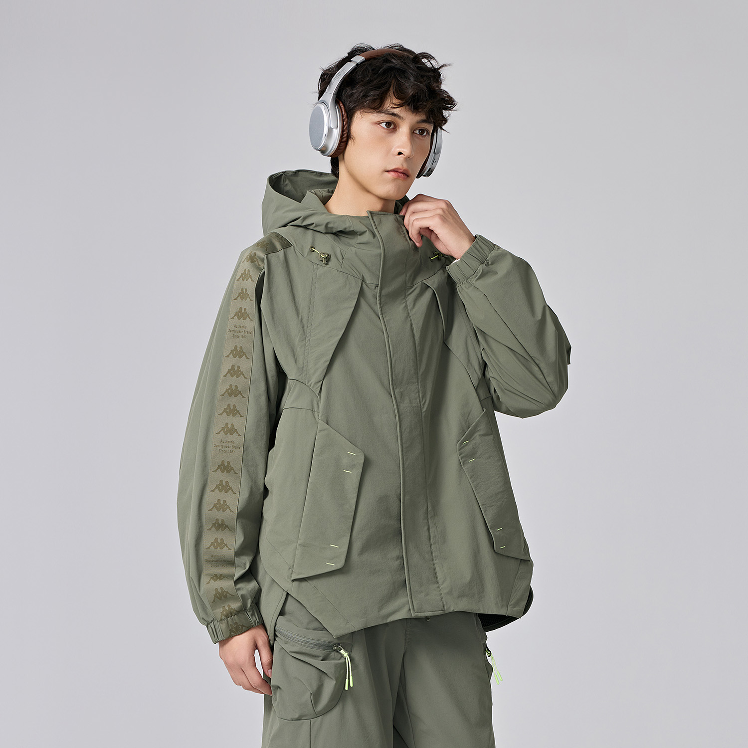 Kappa PLAYER Water-Resistant Hooded Jacket Outdoor Casual Sportswear K0E72FJ61 圖 7