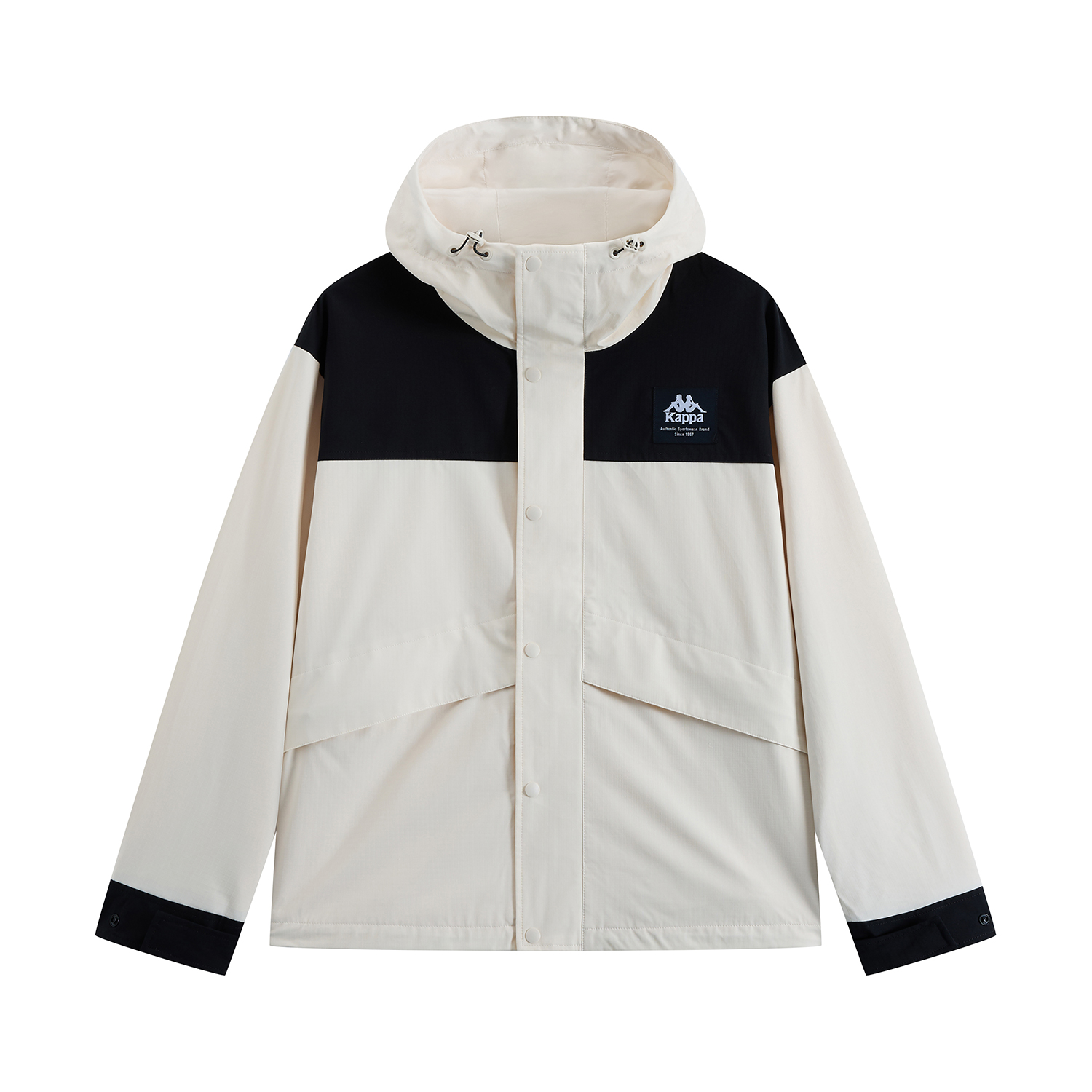 Kappa Player Waterproof Outdoor Windbreaker Jacket - Unisex, White K0EY2FJ81