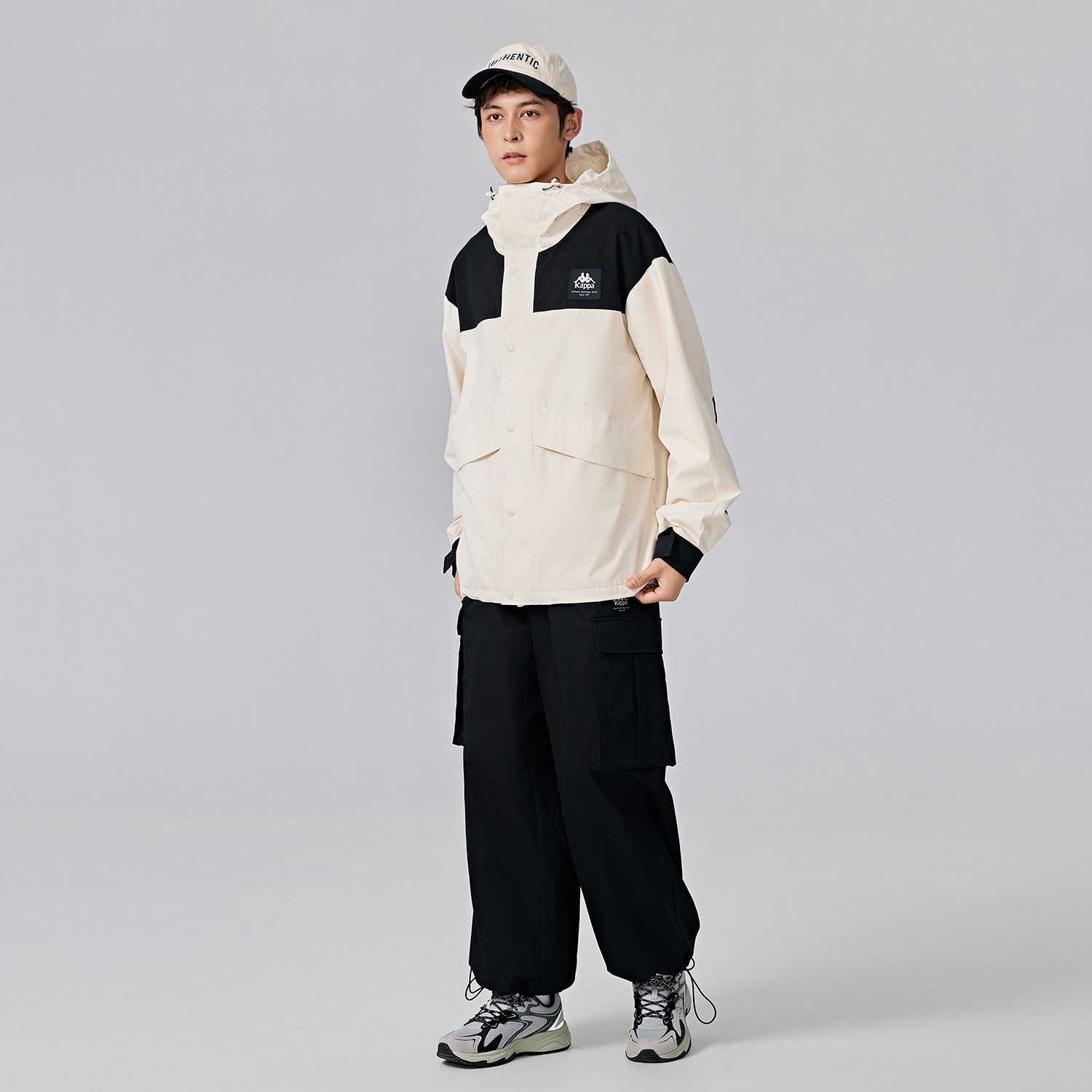 Kappa Player Waterproof Outdoor Windbreaker Jacket - Unisex, White K0EY2FJ81 圖 6