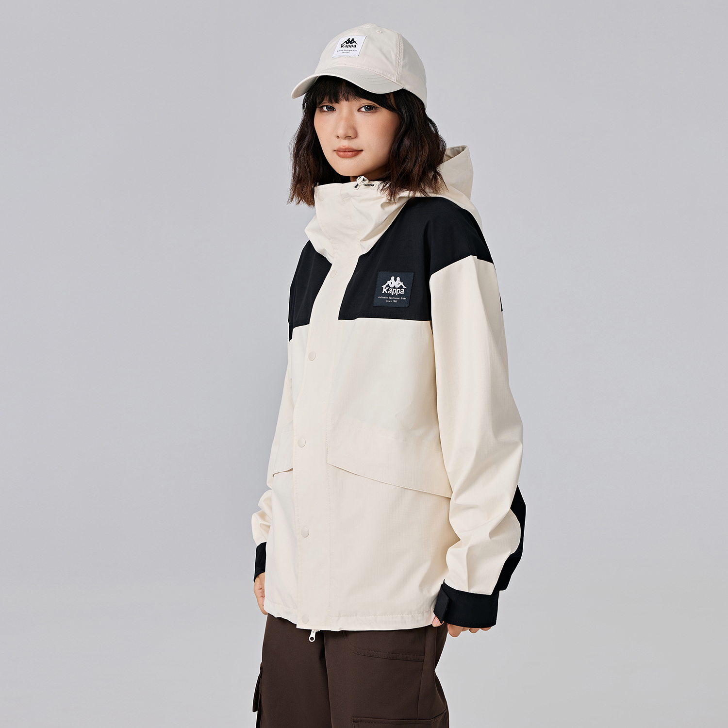 Kappa Player Waterproof Outdoor Windbreaker Jacket - Unisex, White K0EY2FJ81 圖 7