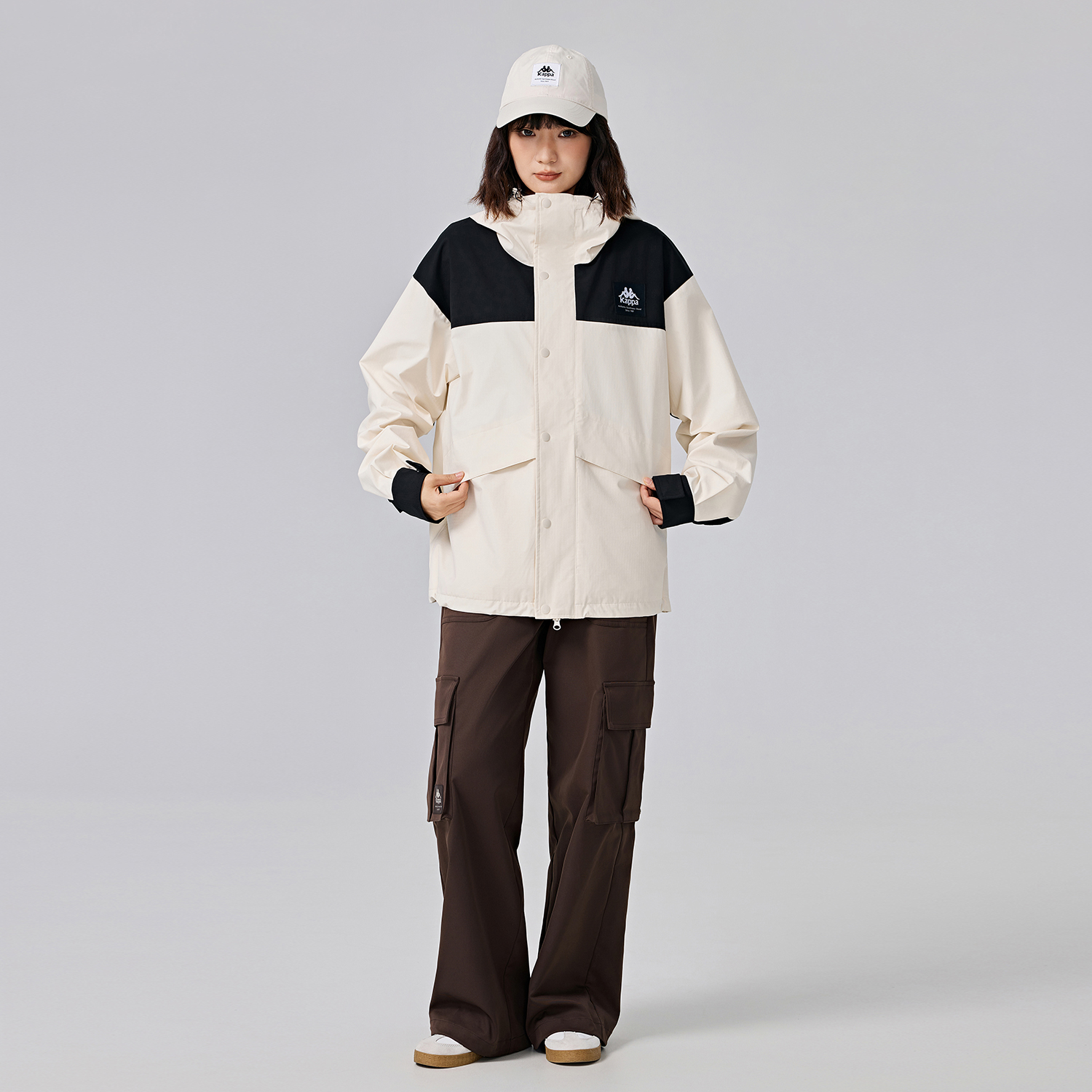 Kappa Player Waterproof Outdoor Windbreaker Jacket - Unisex, White K0EY2FJ81 圖 9