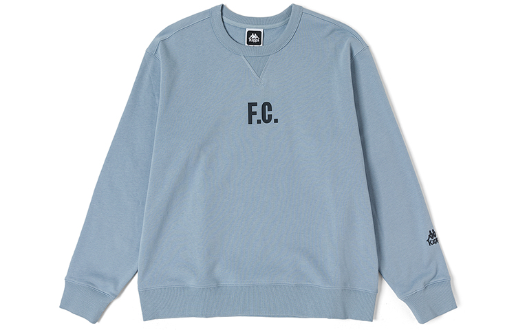 Kappa Pullover Crewneck Sweatshirt Dusty Blue Letter Print K0D12WT06