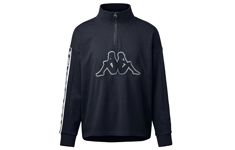 Kappa Pullover Sweatshirt with Side Letter Logo Print K0912WT38D