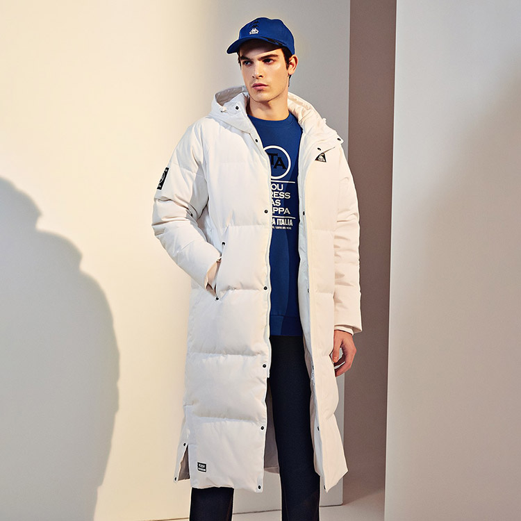 Kappa Reflective Long Hooded Down Jacket Winter Couple's Edition K0AZ2YY88D 圖 4