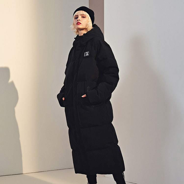 Kappa Reflective Long Hooded Down Jacket Winter Couple's Edition K0AZ2YY88D 圖 8