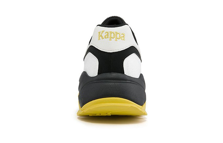 Kappa Retro Chunky Low-Top Sneakers 'White Black Yellow' 圖 4