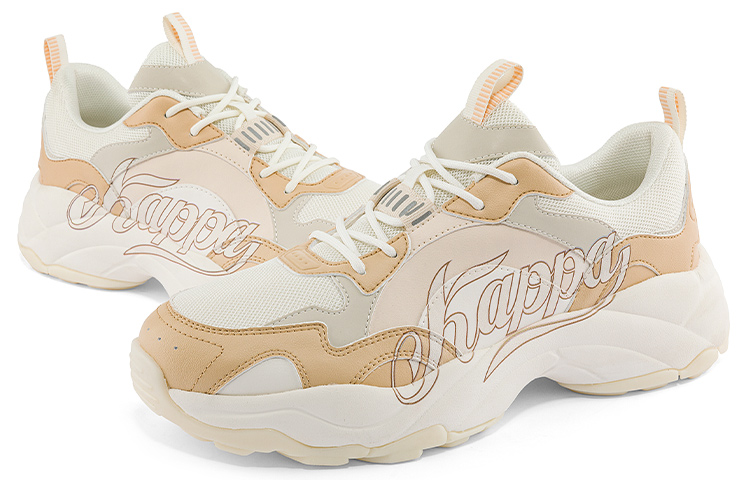 Kappa Retro Deconstructed Dad Sneakers 'White Light Yellow Tan' 圖 4