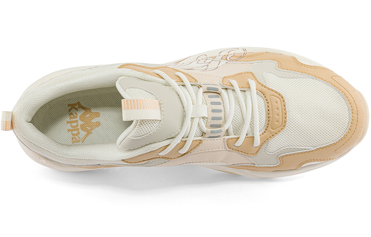 Kappa Retro Deconstructed Dad Sneakers 'White Light Yellow Tan' 圖 6