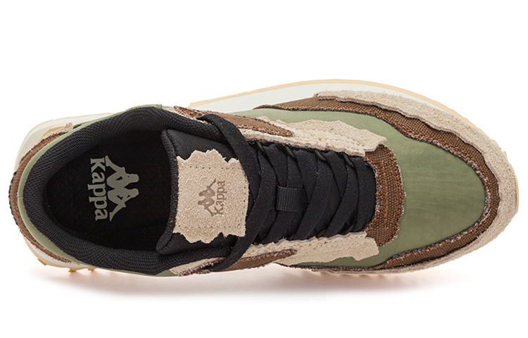 Details for Kappa 復古解構休閒 低幫 跑步鞋 男女同款 綠咖黑