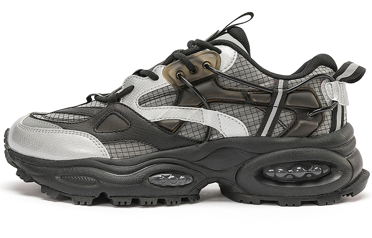 Kappa Retro Deconstructed Low Top Dad Shoes 'Black Silver' K0CY5MC10D-990