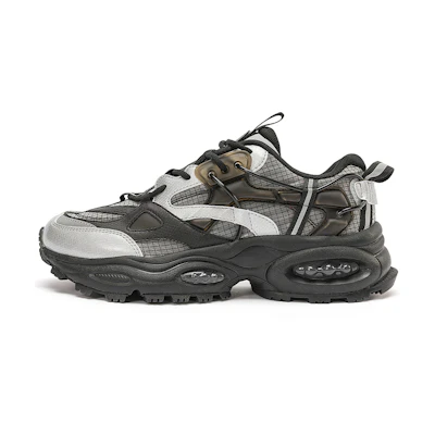 Kappa Retro Deconstructed Low Top Dad Shoes 'Black Silver'