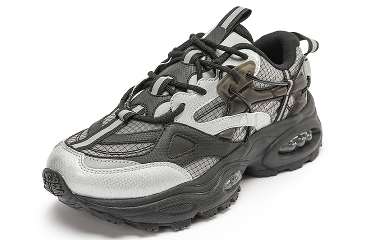 Order Kappaレトロ解体ローファー 黒/銀 K0CY5MC10D-990