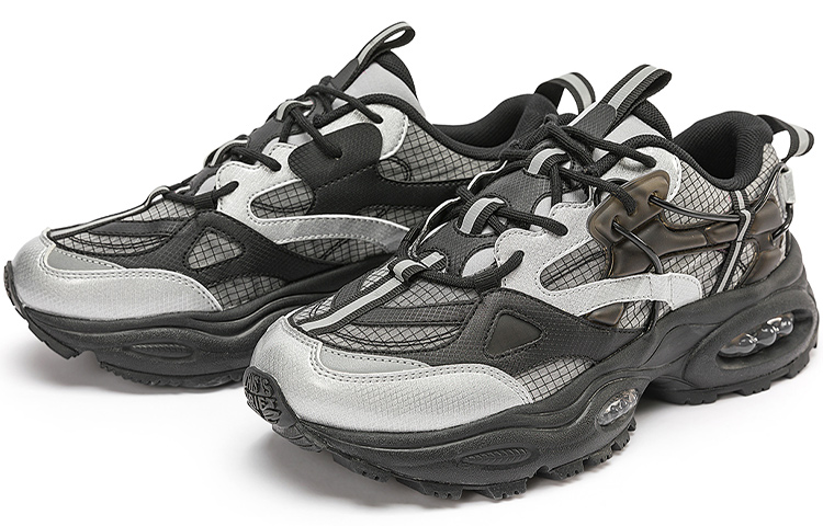 Lookbook Kappaレトロ解体ローファー 黒/銀 K0CY5MC10D-990