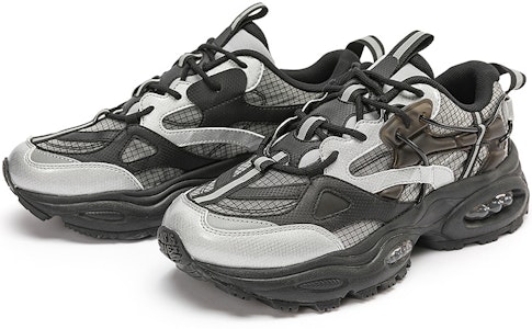 Zapatillas Kappa Retro Deconstructed Low Top Hombre 'Negro Plata'. K0CY5MC10D-990 Lookbook Zapatillas Kappa Retro Deconstructed Low Top Hombre 'Negro Plata'. K0CY5MC10D-990