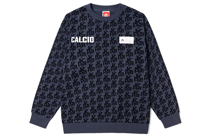 Kappa Retro Football Monogram Crewneck Sweatshirt Fall Winter Unisex Couple Style K0BZ2WT06D