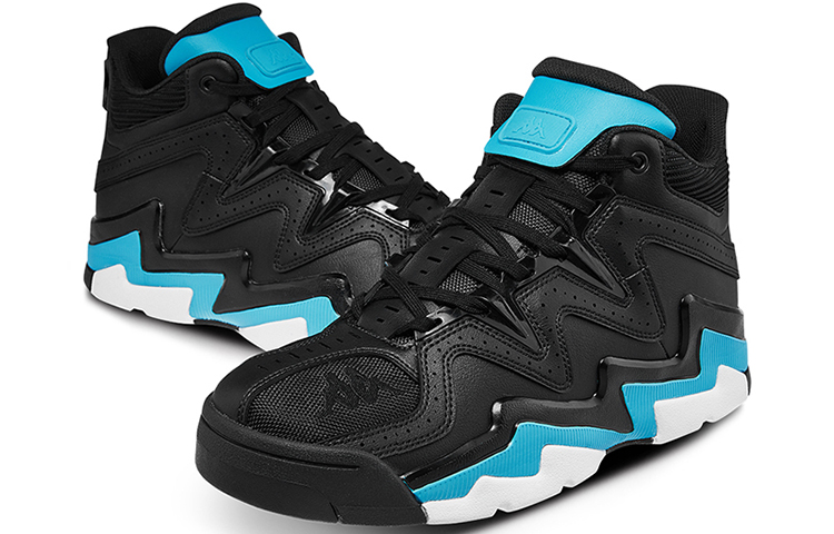 Shop Kappa Retro Basket Montantes ''Noir Bleu'' K0955CC72D-990